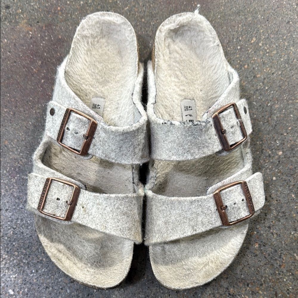 Wool Birkenstock sandals